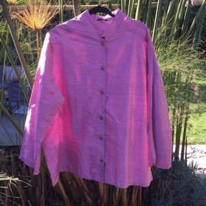 Gorgeous 100% pure silk pink jacket/shirt.